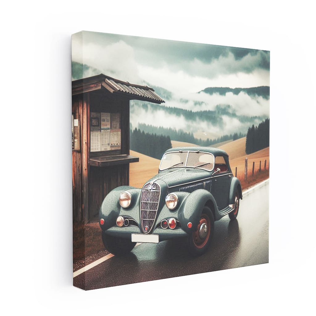 Vintage Alfa Romeo in Cloudy Weather - Timeless Elegance