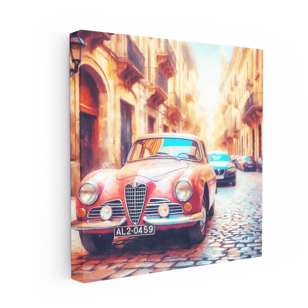 Retro Alfa Romeo Impressionism - Classic Elegance