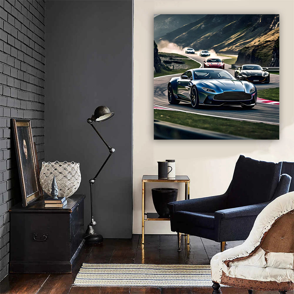 Aston Martin DB11 in Blue: Racing Elegance and Power