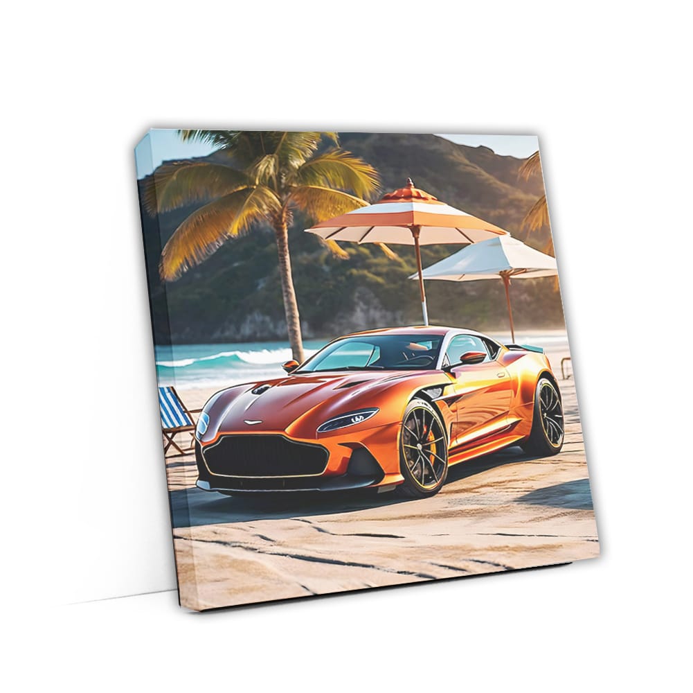 Aston Martin DBS Superleggera: Orange Elegance by Beach