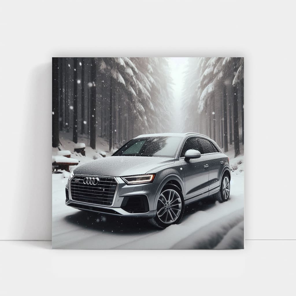 Audi Q3 Navigating Snowfall: Compact Luxury Performance