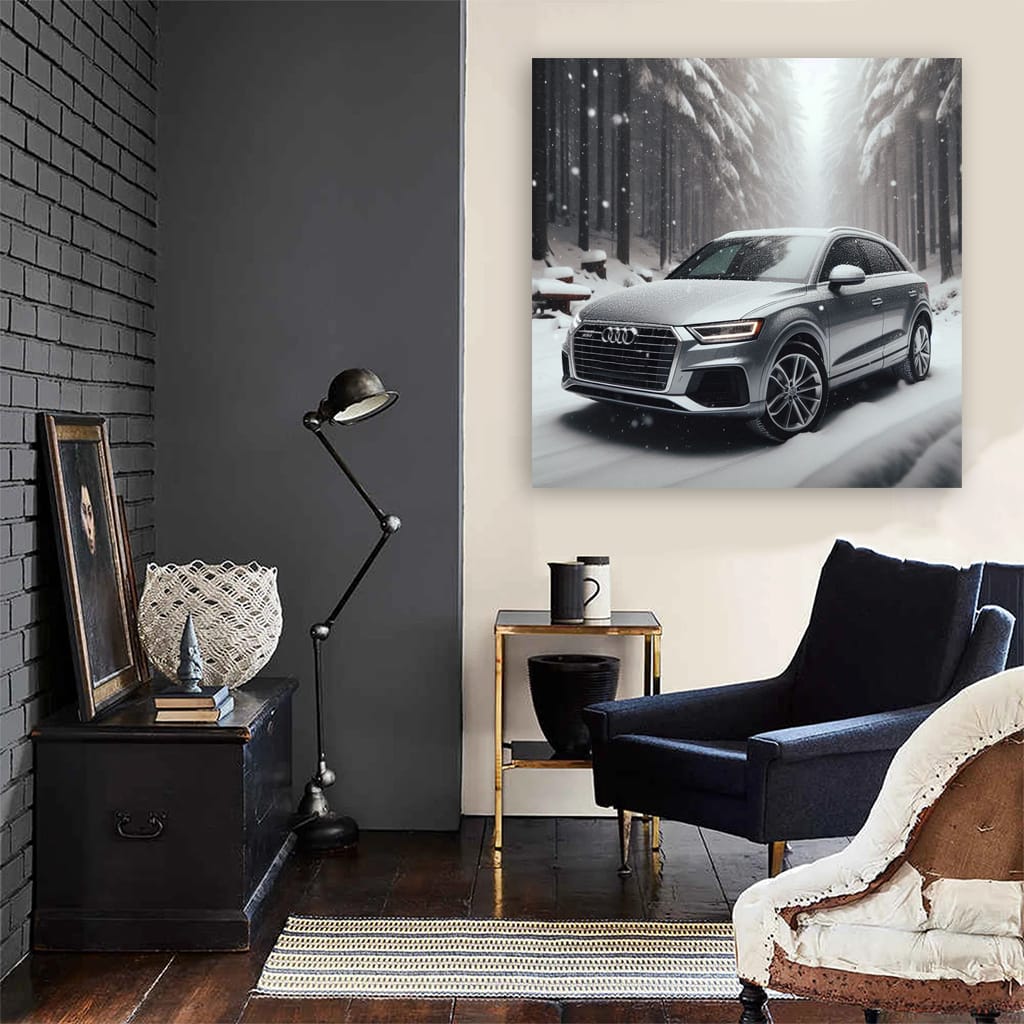 Audi Q3 Navigating Snowfall: Compact Luxury Performance