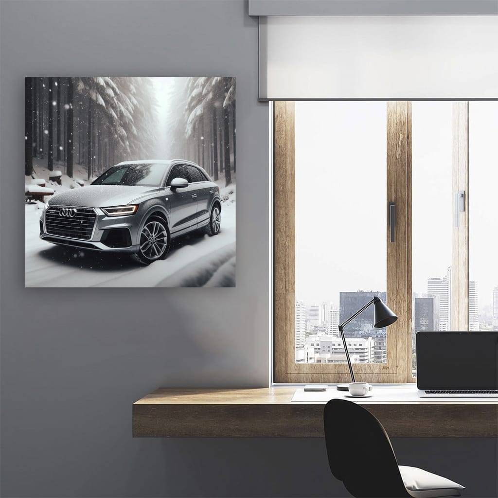 Audi Q3 Navigating Snowfall: Compact Luxury Performance