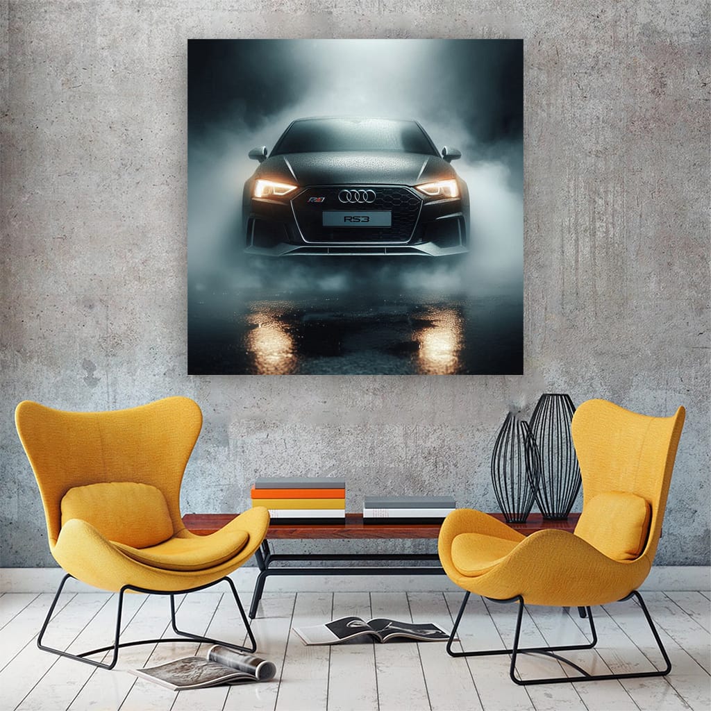 Audi RS3 in Fog - Dynamic Elegance Captured