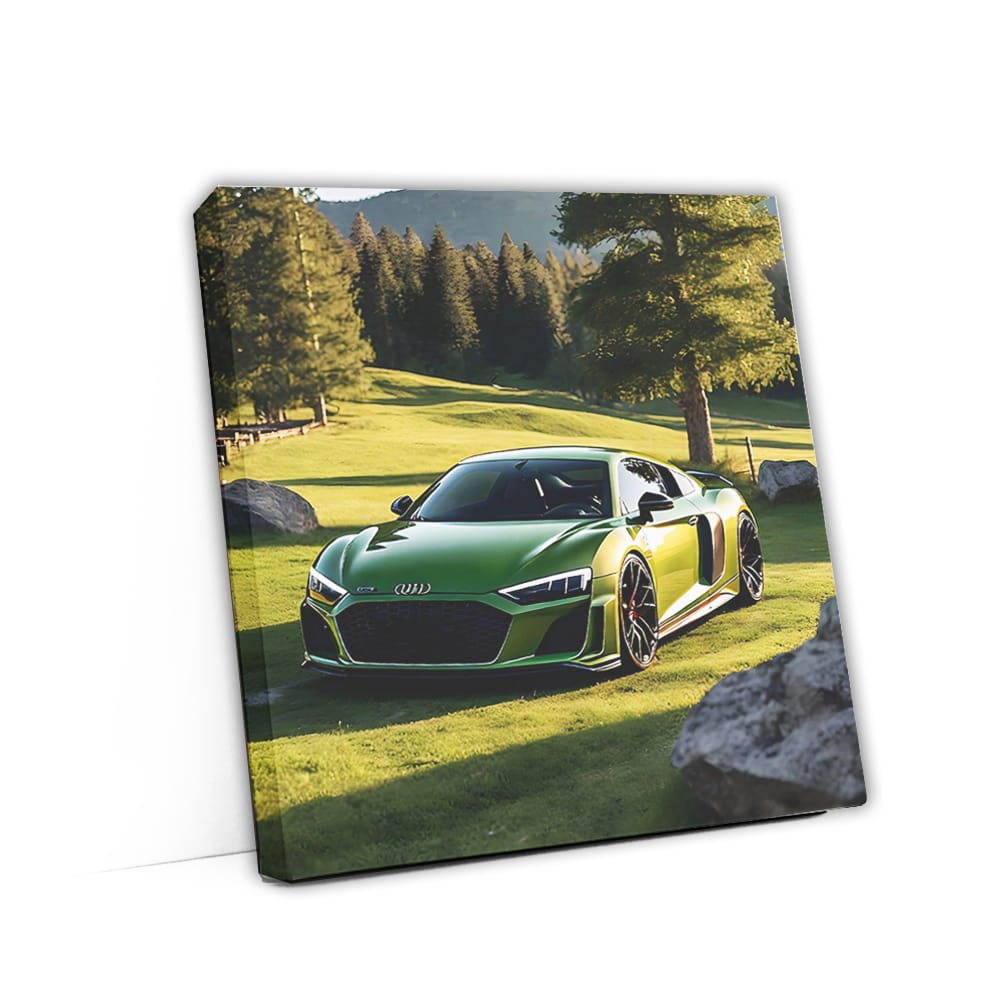 Audi R8 in Green at National Park - Sleek and Powerful