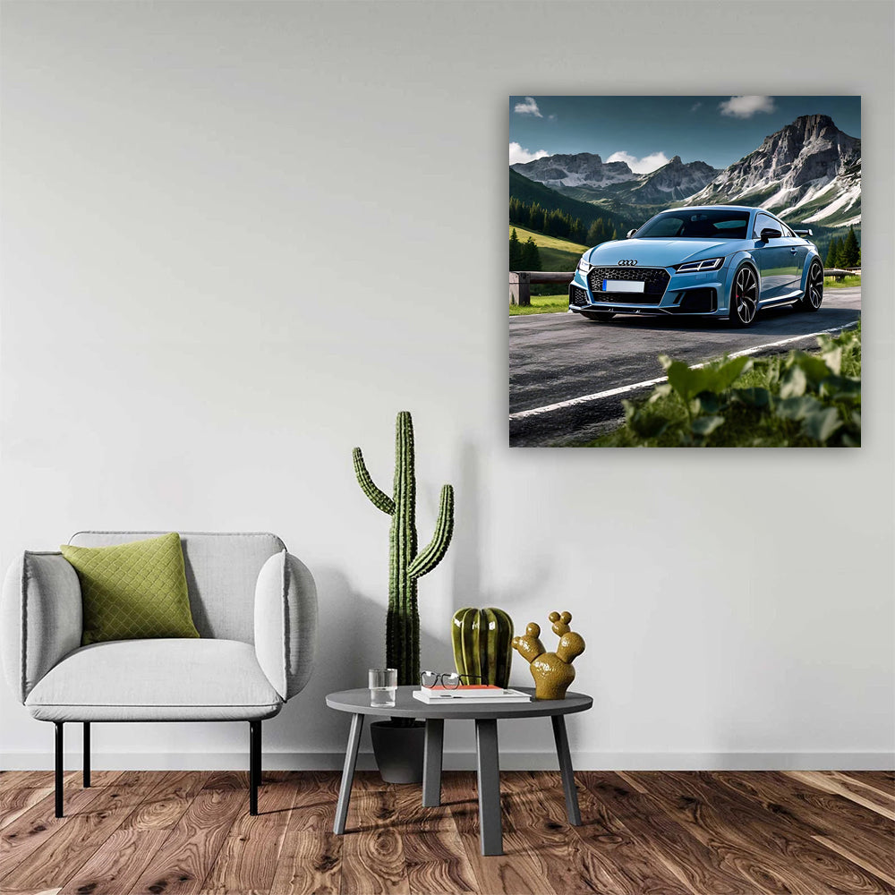 Audi TT RS in Blue at Scenic National Park - Fast and Fierce
