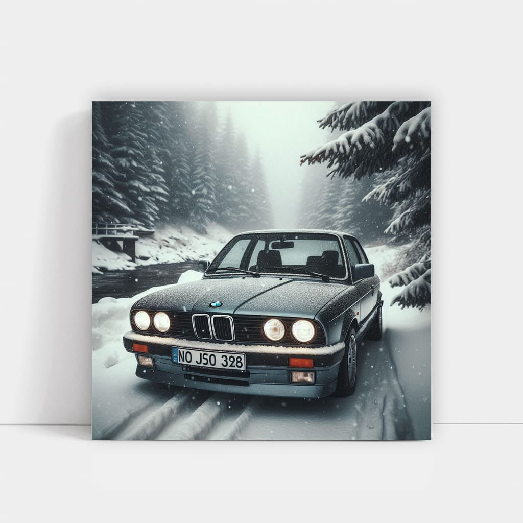 BMW E30 3 Series in Snowfall - Classic Elegance Unleashed