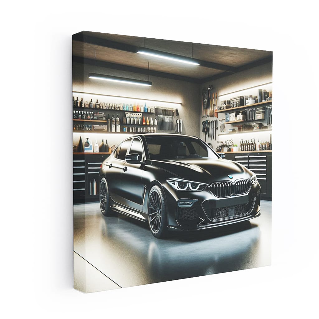 Black BMW in Garage - Elegant and Powerful Design