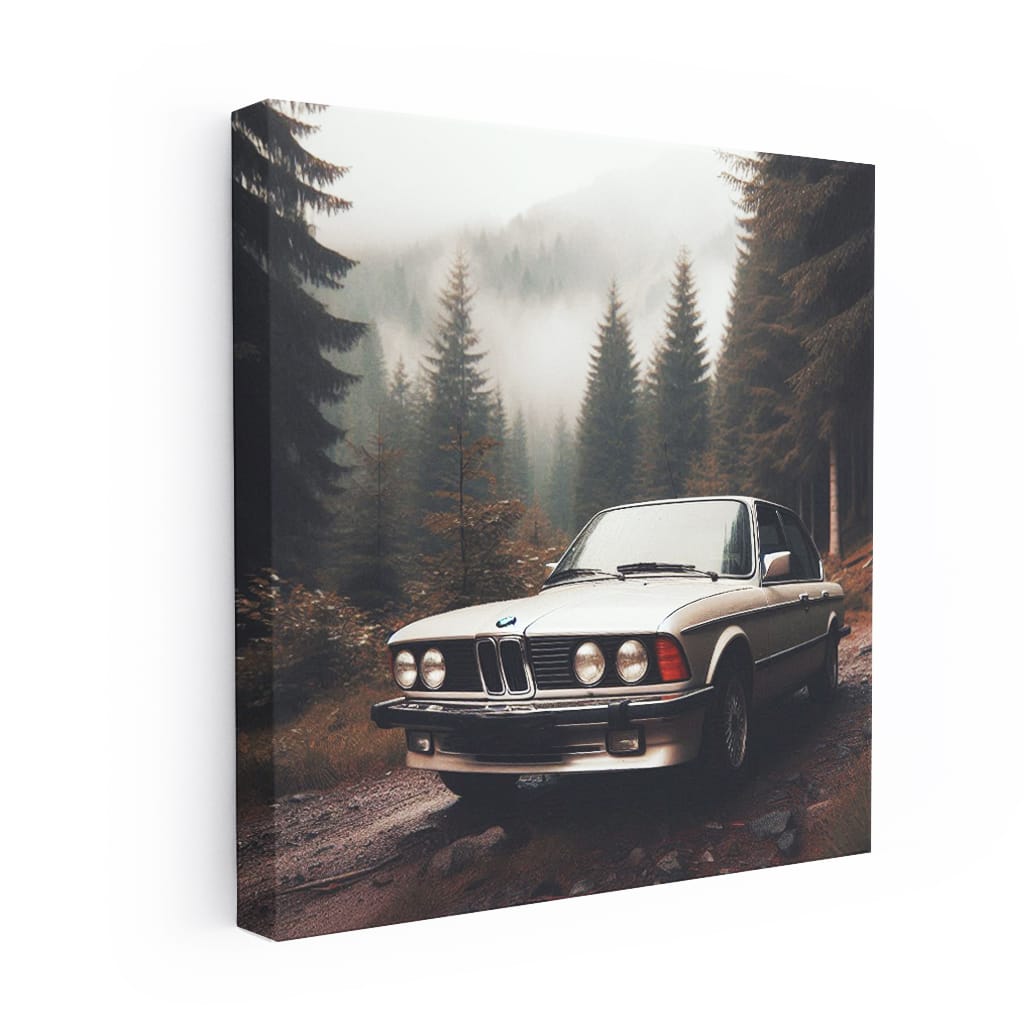 BMW E28 in Forest - Classic Elegance Meets Nature