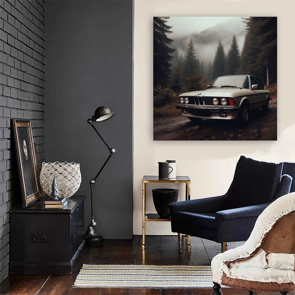 BMW E28 in Forest - Classic Elegance Meets Nature