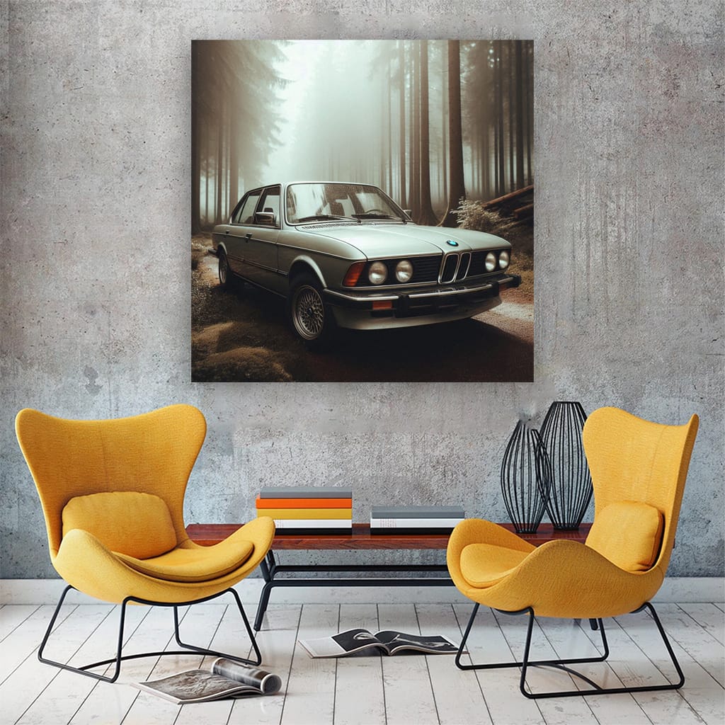 BMW E28 in Forest - Classic Elegance in Motion