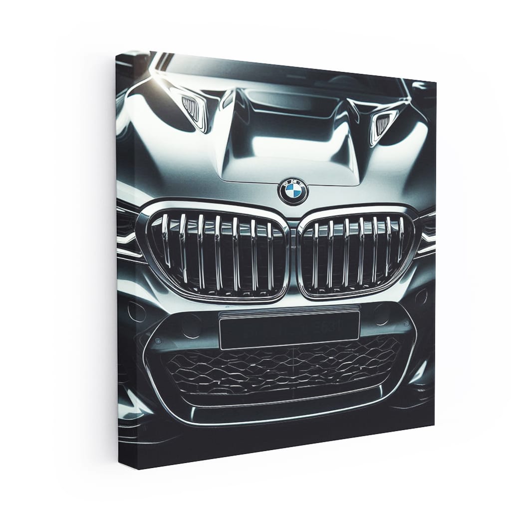 Front View of Black BMW - Sleek Elegance in Motion