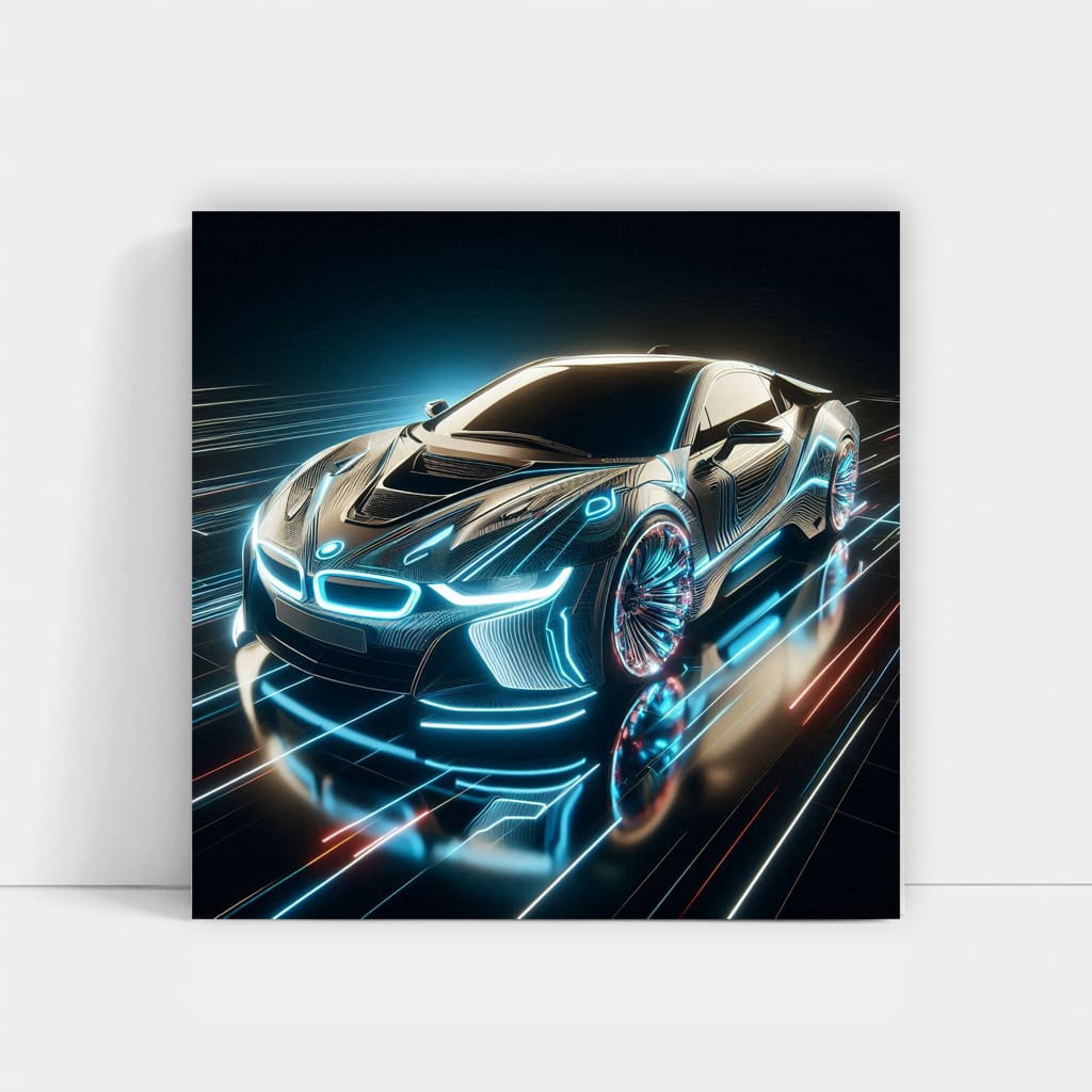 Abstract BMW i8 - Futuristic Elegance in Motion