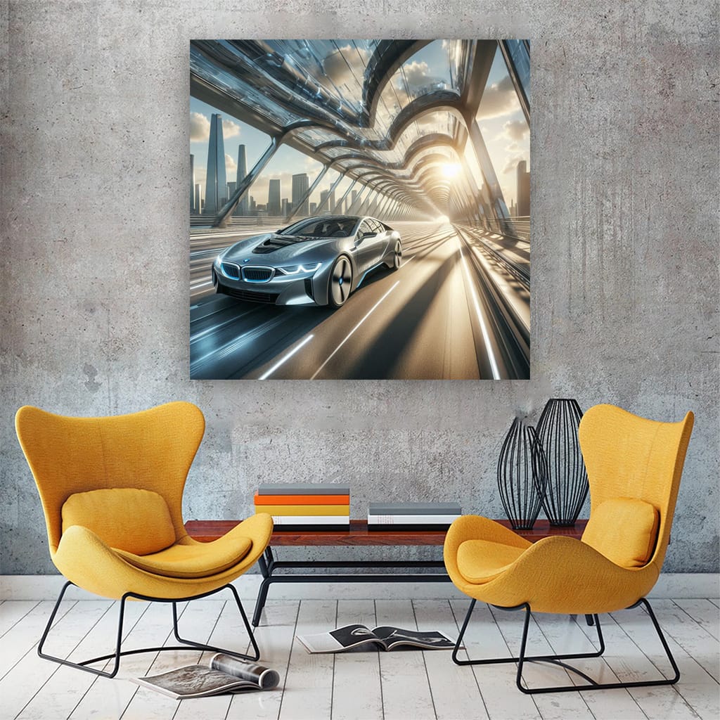 BMW i8 Bridge Sleek Hybrid Sports Car - Innovation in Motion