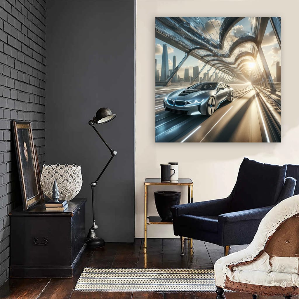 BMW i8 Bridge Sleek Hybrid Sports Car - Innovation in Motion