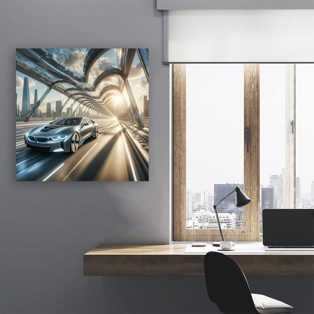 BMW i8 Bridge Sleek Hybrid Sports Car - Innovation in Motion