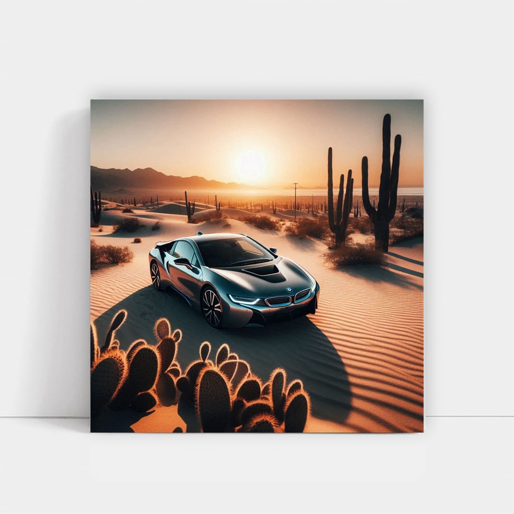 BMW i8 in Desert: Futuristic Elegance and Performance