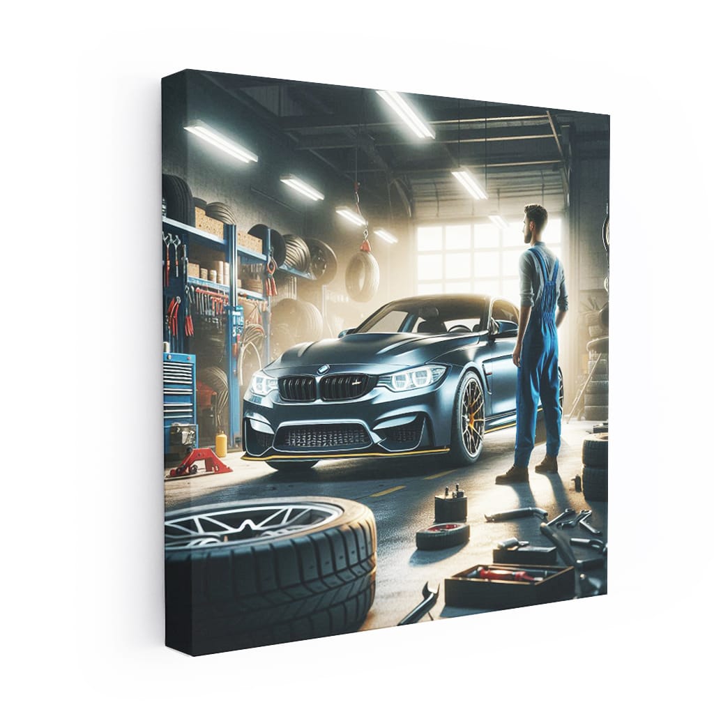 BMW M4 in Garage - Sleek, Powerful, and Stylish Performance