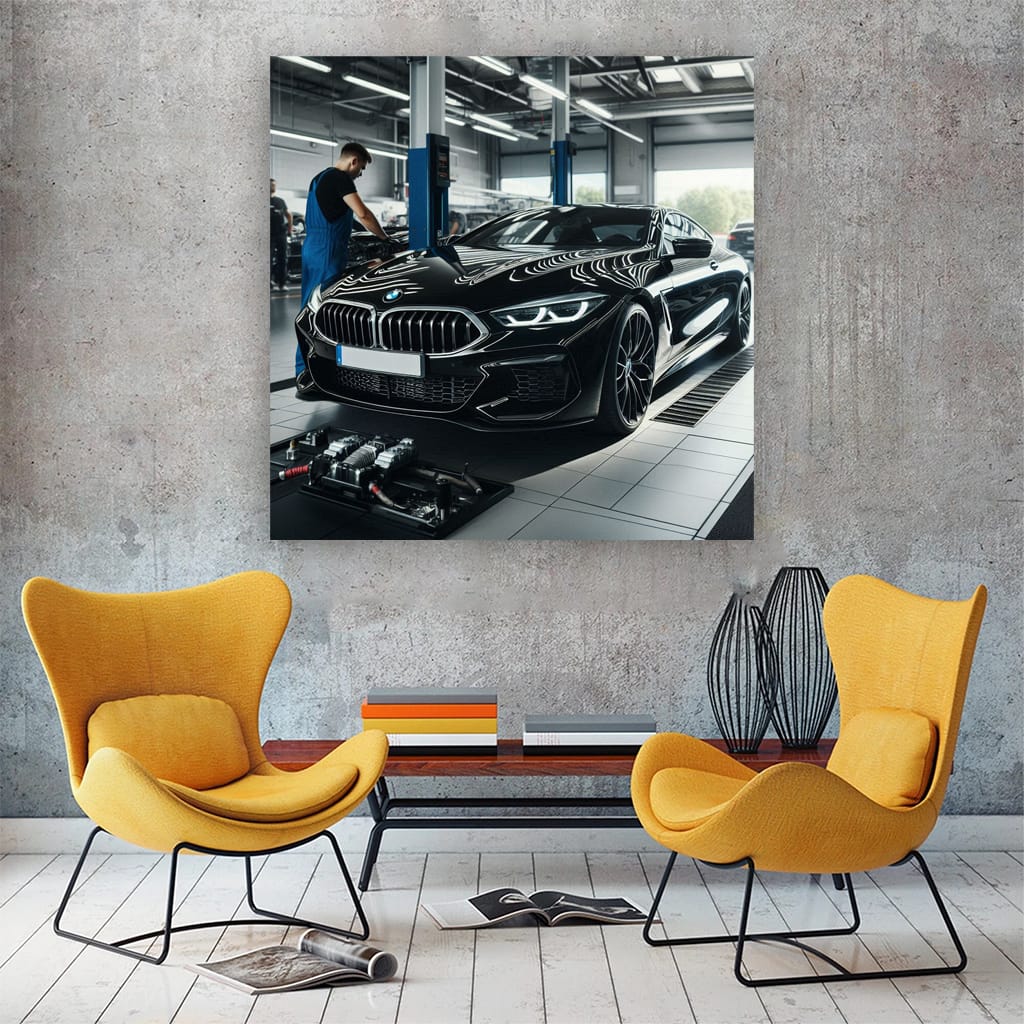 BMW M8 in Garage - Power Meets Elegance