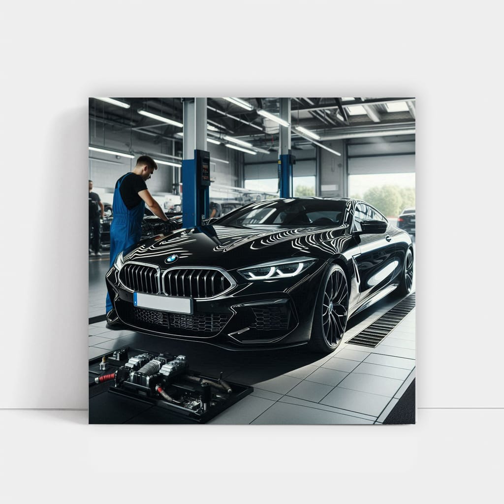 BMW M8 in Garage - Power Meets Elegance