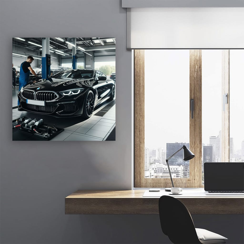 BMW M8 in Garage - Power Meets Elegance