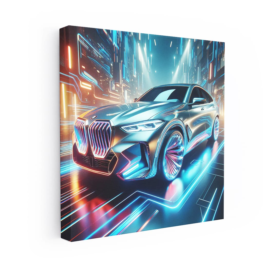 BMW Neon Abstract - Futuristic Elegance