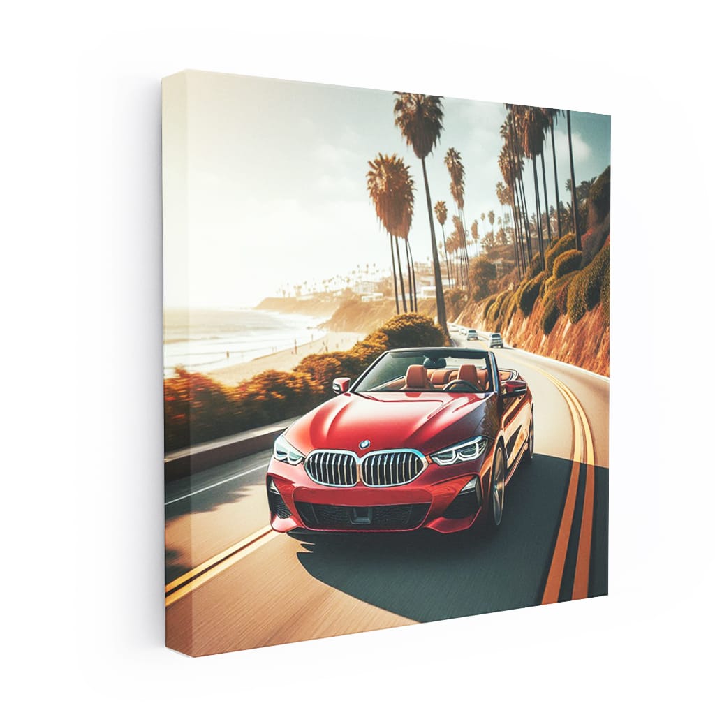 Red BMW Convertible on Sunny Day - Drive of Elegance