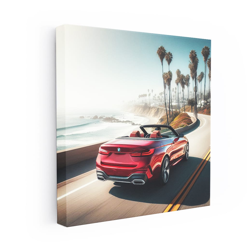 Red BMW Cabrio in Sunny Weather - Stylish Freedom