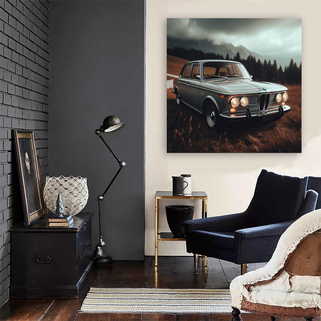 Vintage Gray BMW in Nature - Classic Elegance on Wheels