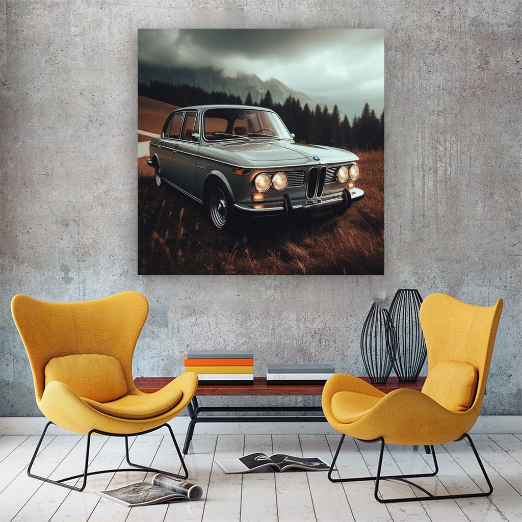 Vintage Gray BMW in Nature - Classic Elegance on Wheels