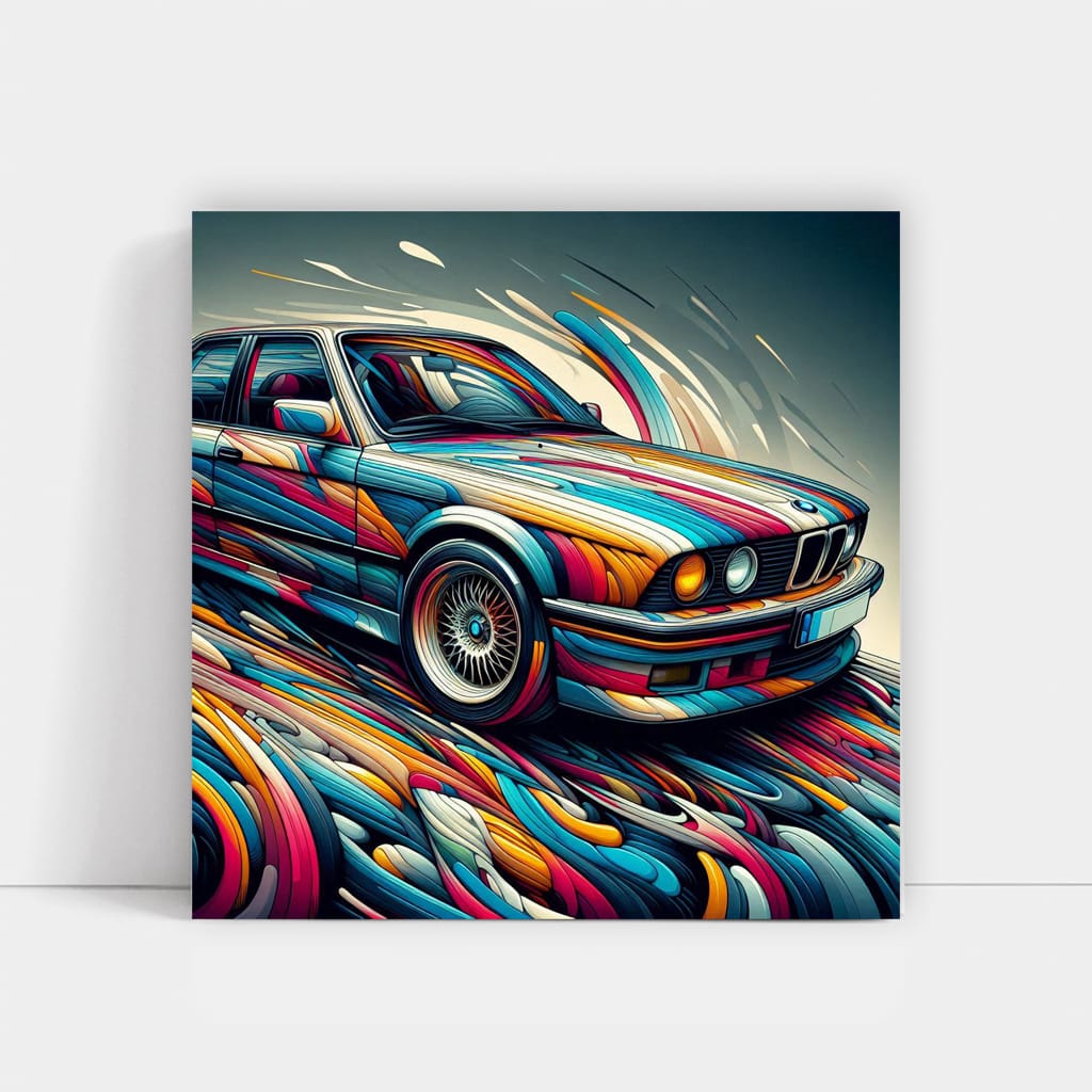Vintage BMW Abstract - Classic Elegance in Motion