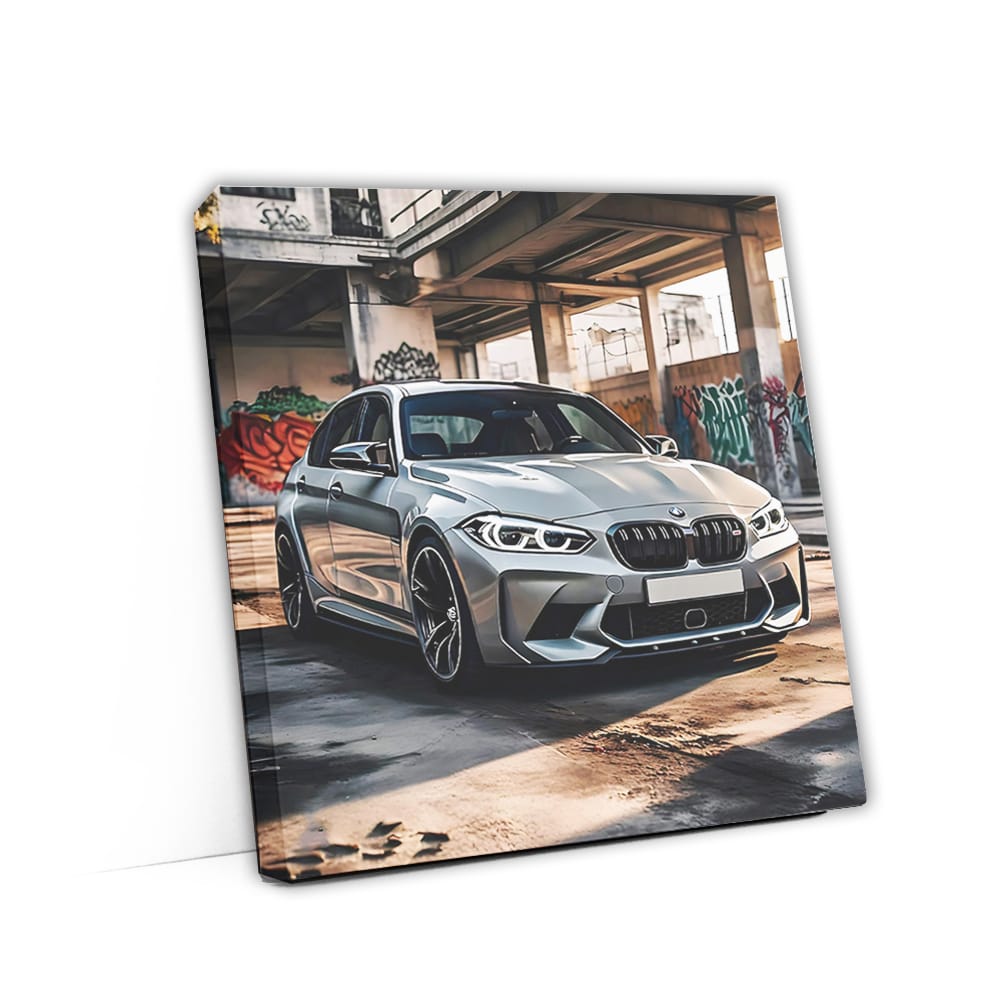 Grey BMW M3 in Urban Setting - Iconic Performance Machine
