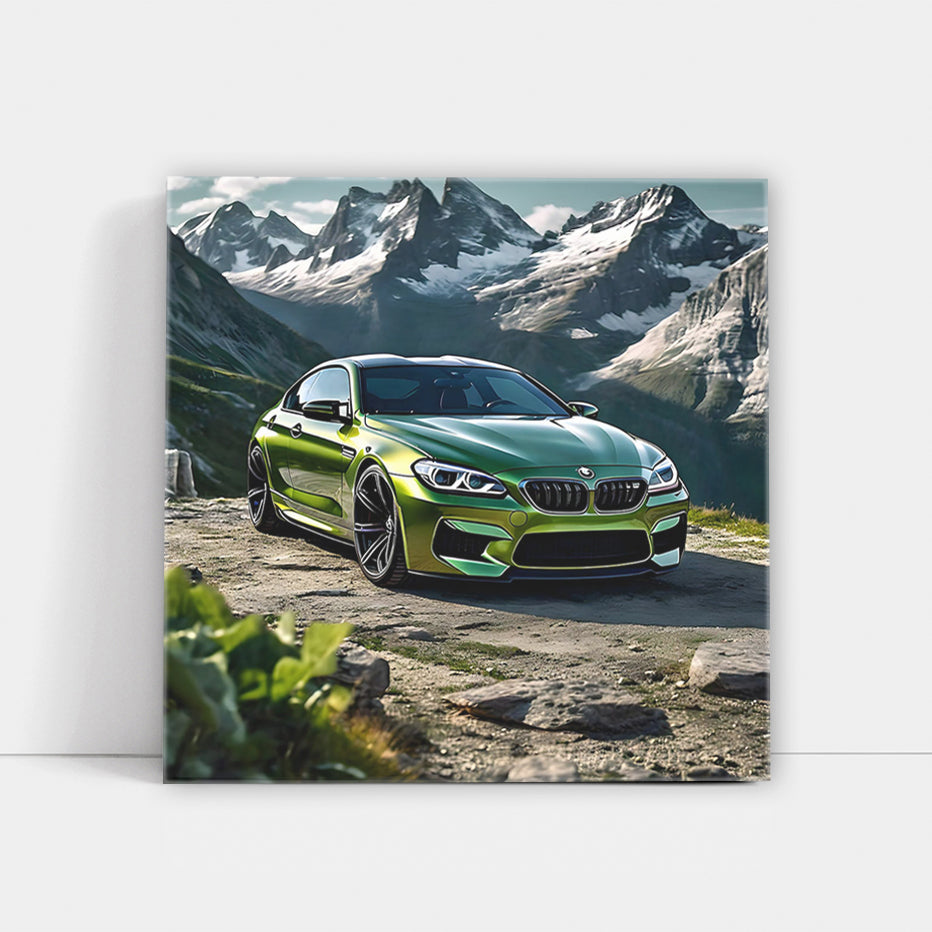 Green BMW M6 in Mountains - Blend of Power and Elegance