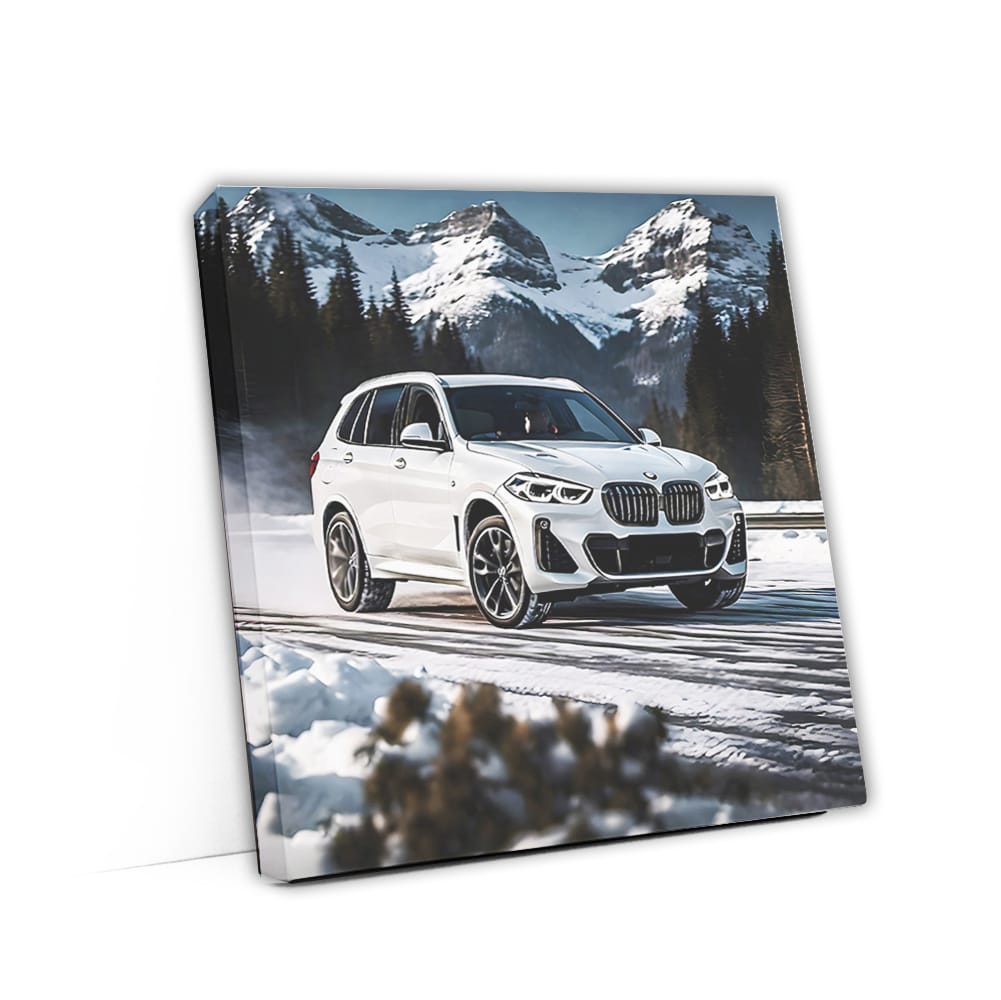 BMW X5 Drifting in Snow: White Winter Adventure Beast