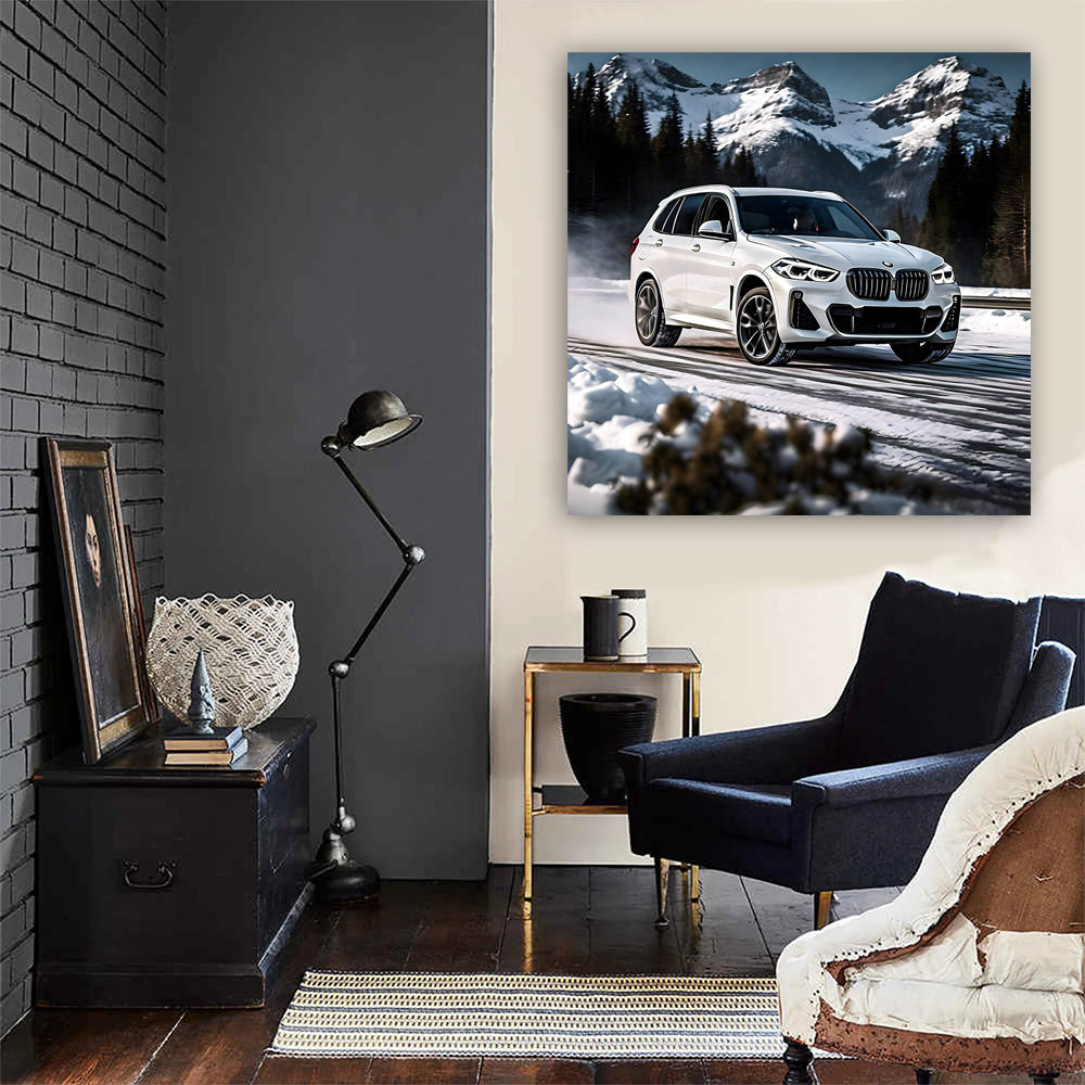 BMW X5 Drifting in Snow: White Winter Adventure Beast