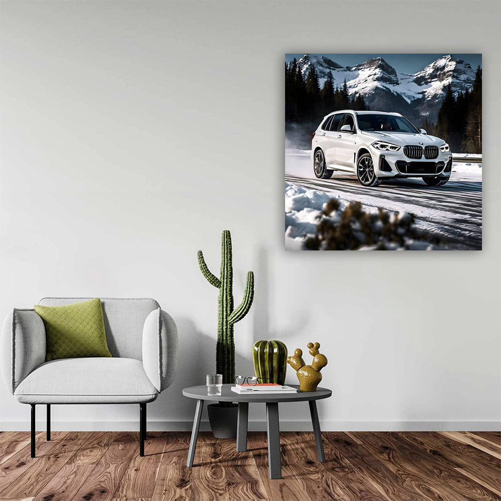 BMW X5 Drifting in Snow: White Winter Adventure Beast