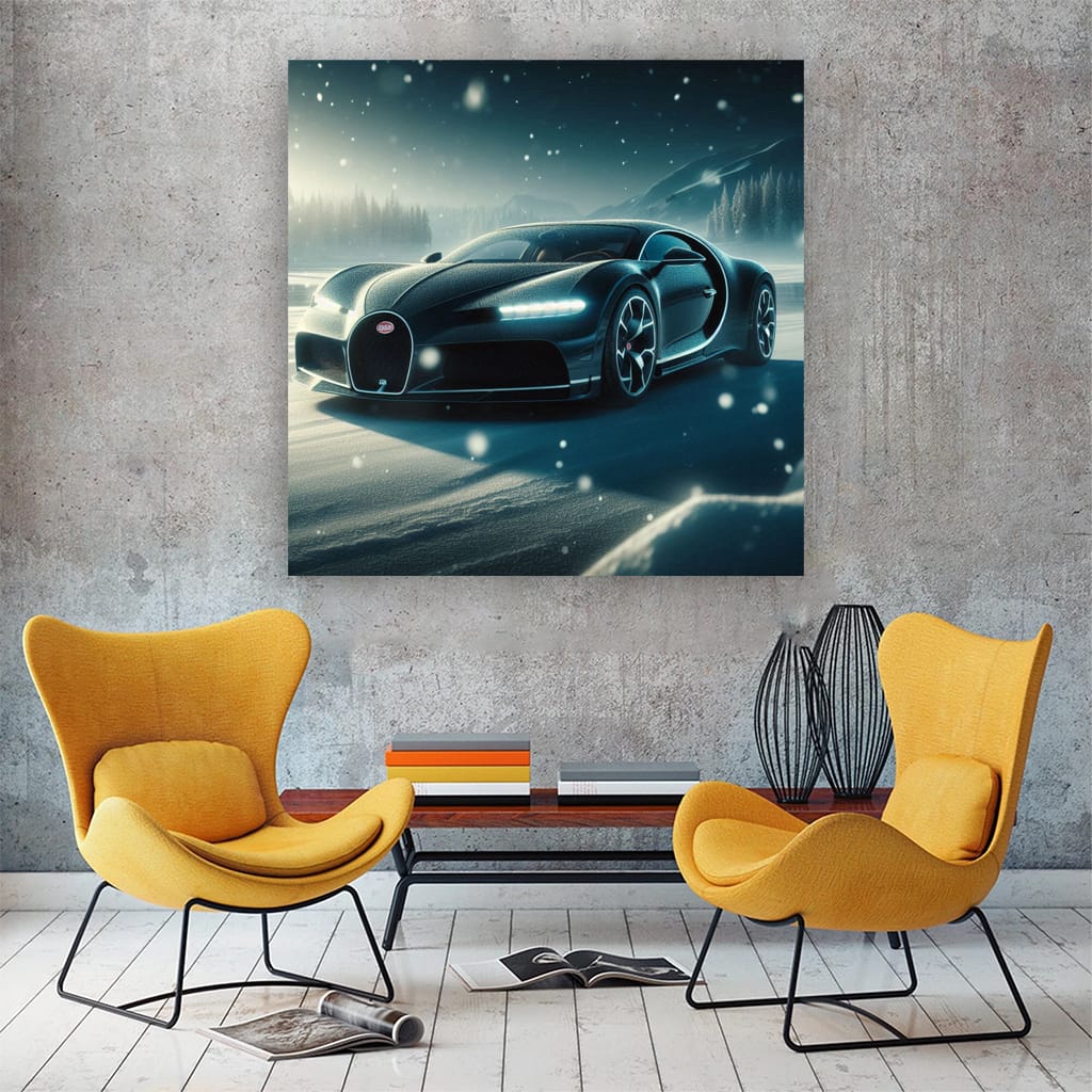 Bugatti Divo in Snowfall - An Icon of Speed and Luxury
