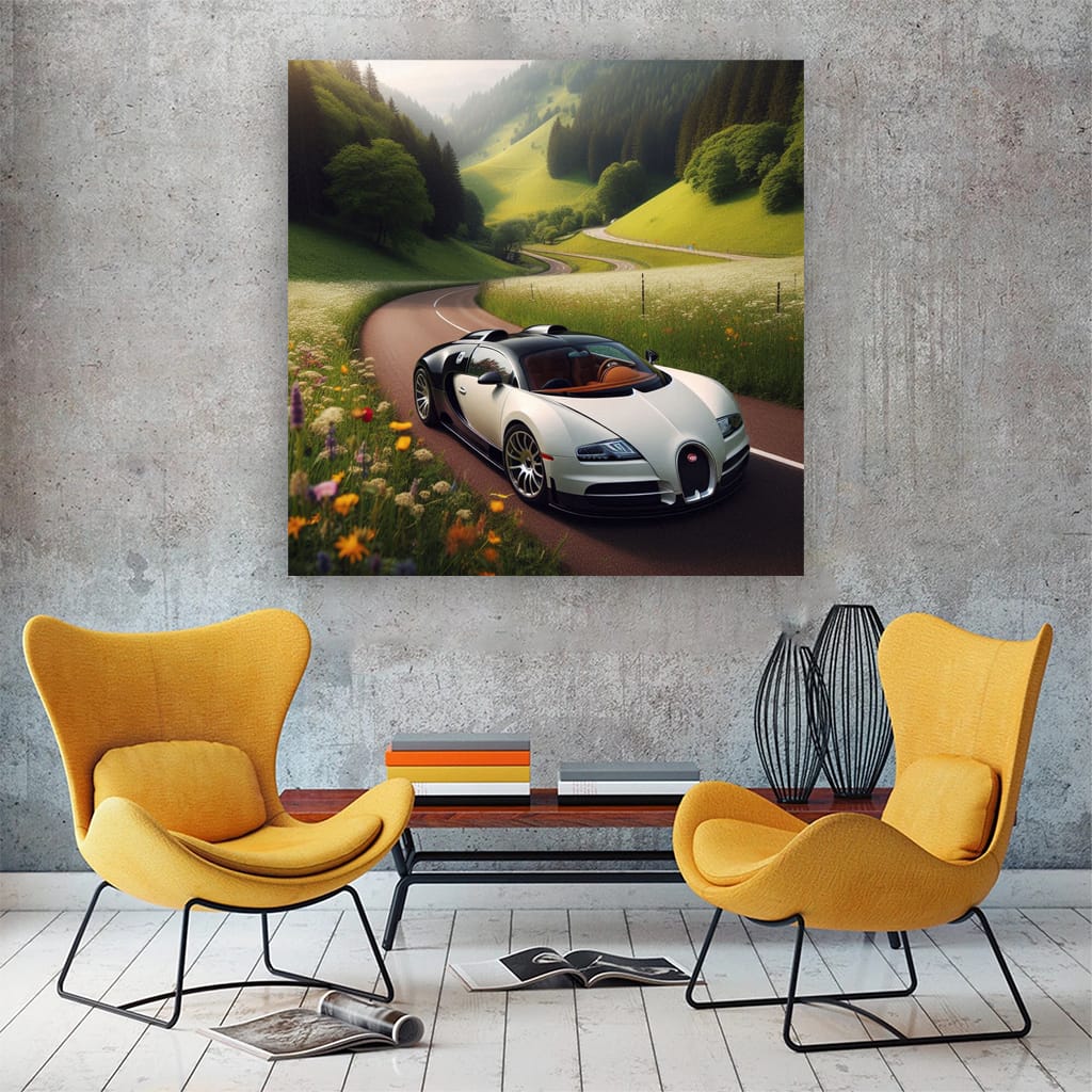 Bugatti Veyron in Valley: Power Meets Elegance