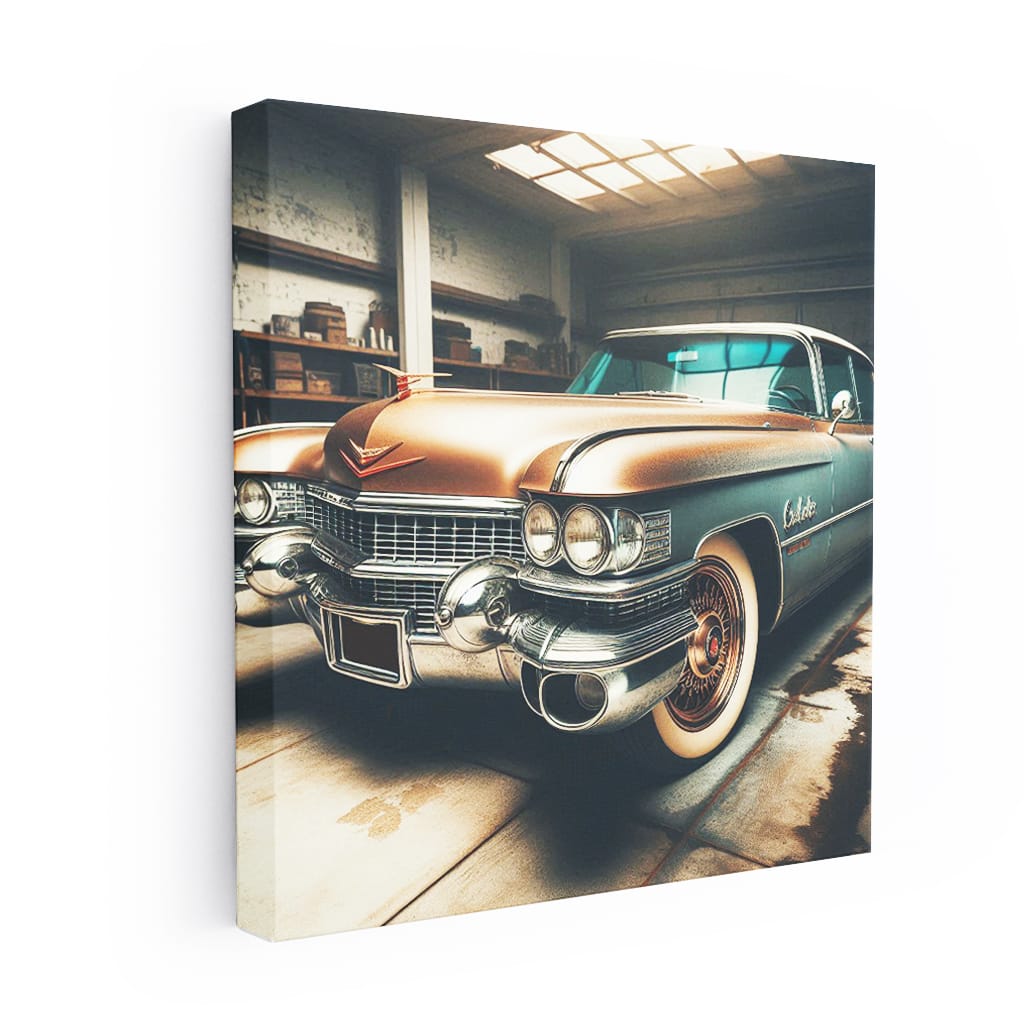 Vintage Cadillac in Classic Garage - Timeless Elegance