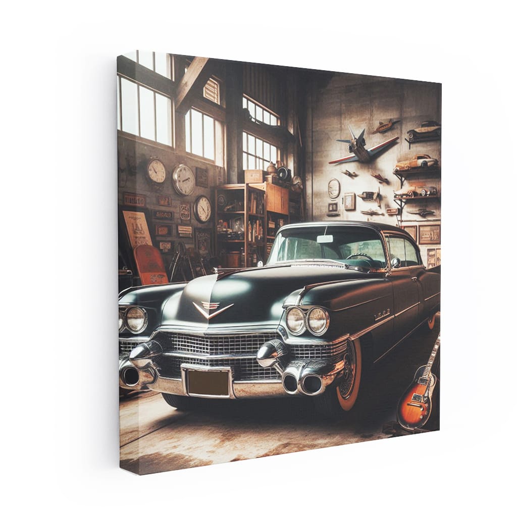Vintage Cadillac in Old Garage - Timeless Elegance