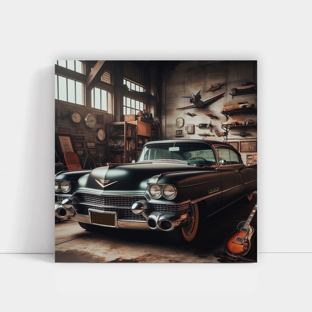 Vintage Cadillac in Old Garage - Timeless Elegance