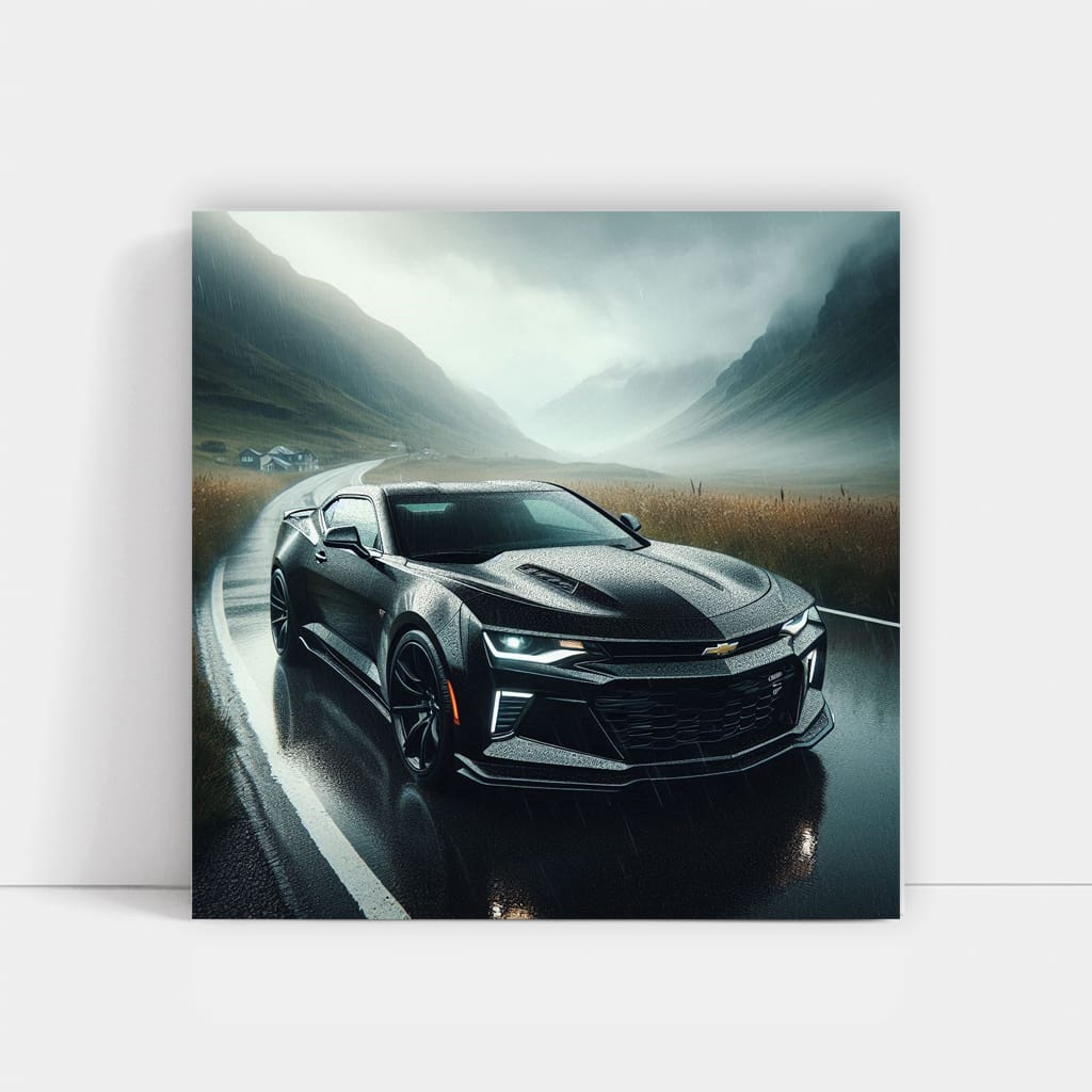 Chevrolet Camaro Amid Overcast Skies - Power and Elegance