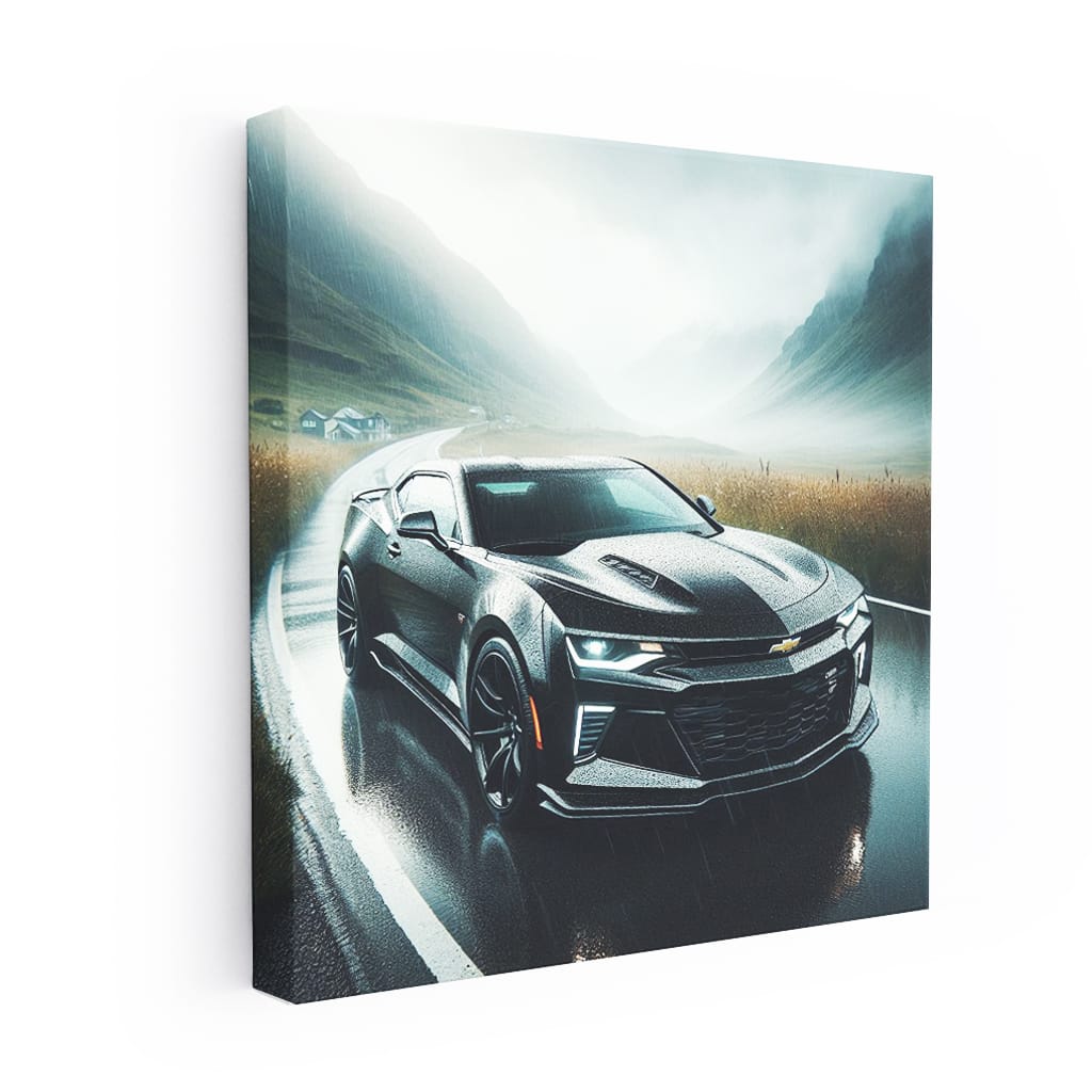 Chevrolet Camaro Amid Overcast Skies - Power and Elegance