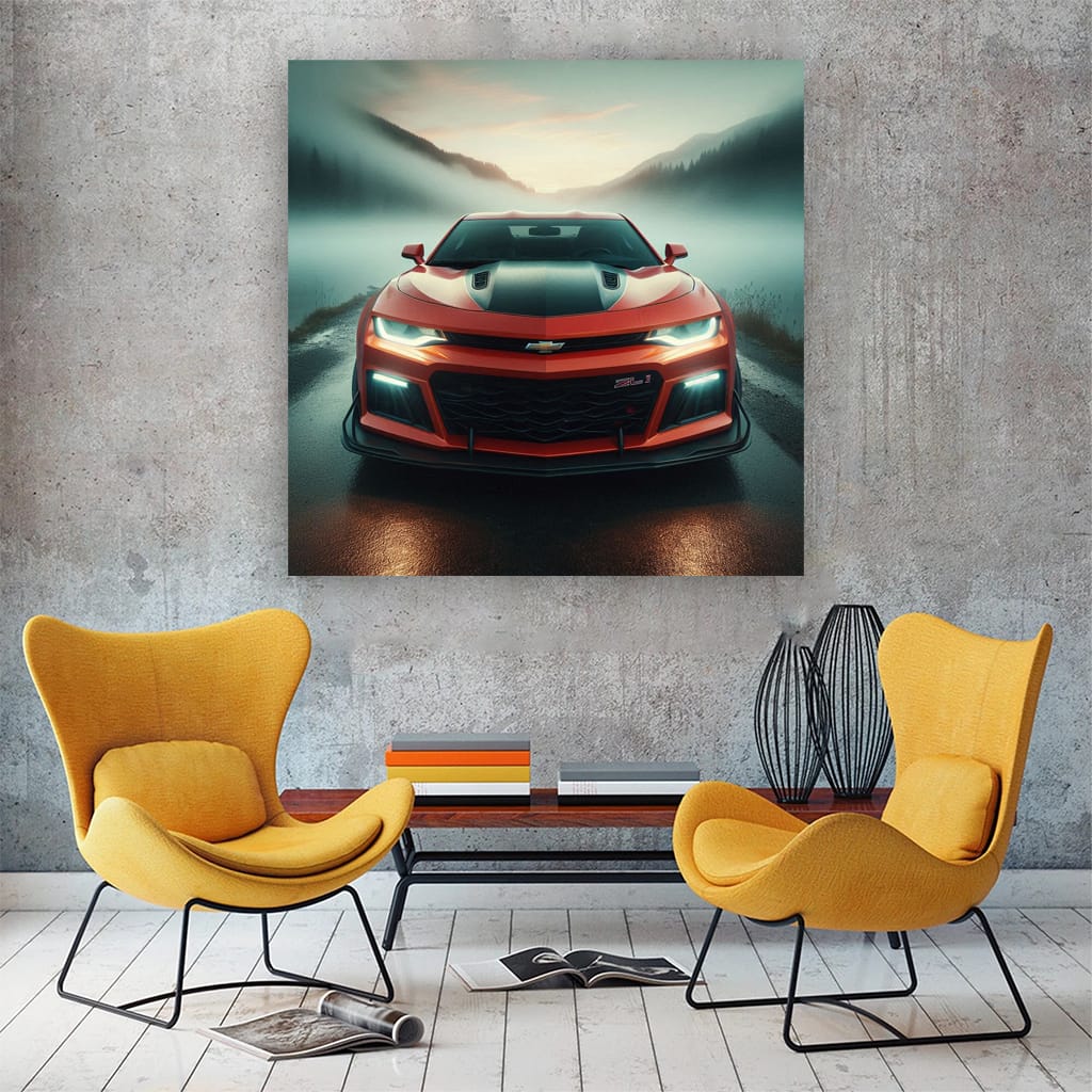 Chevrolet Camaro ZL1 in Fog - Power and Precision Unleashed