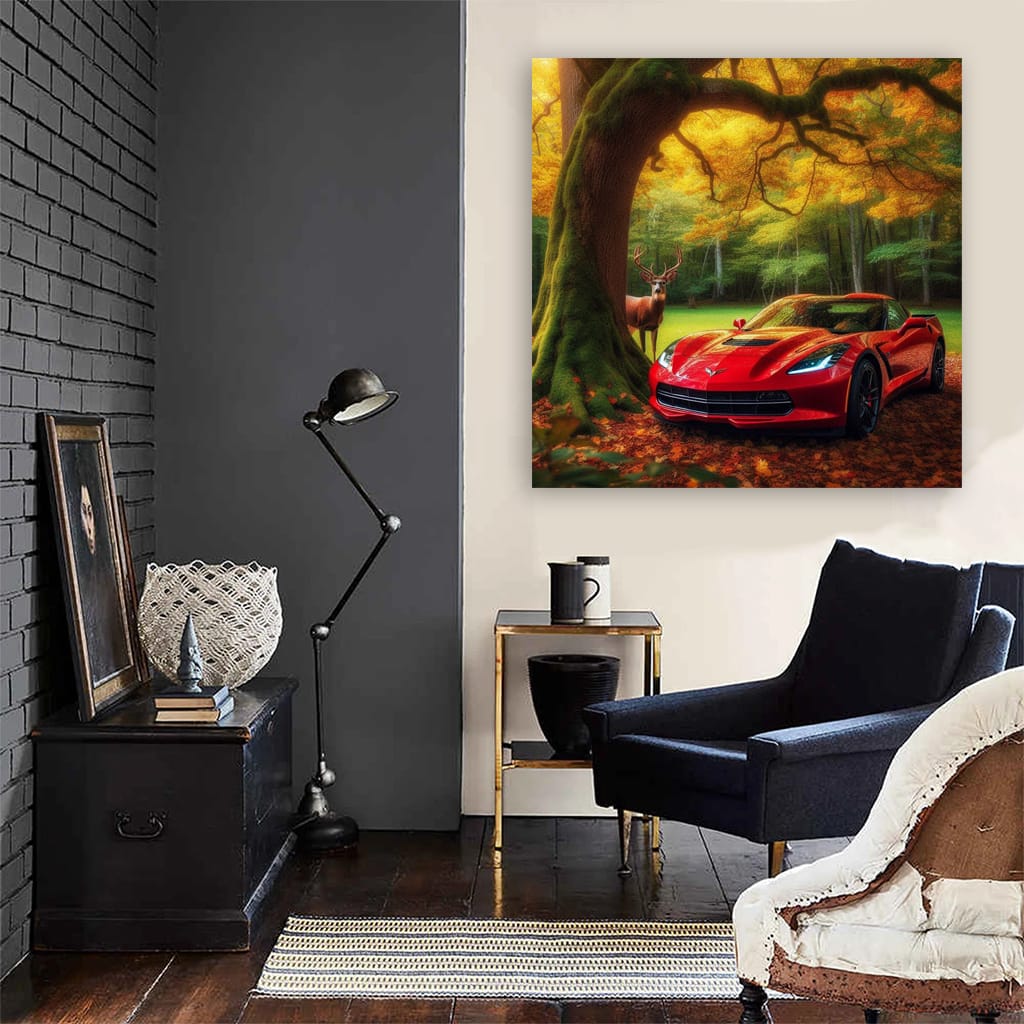Chevrolet Corvette in Forest Green - Sleek and Powerful