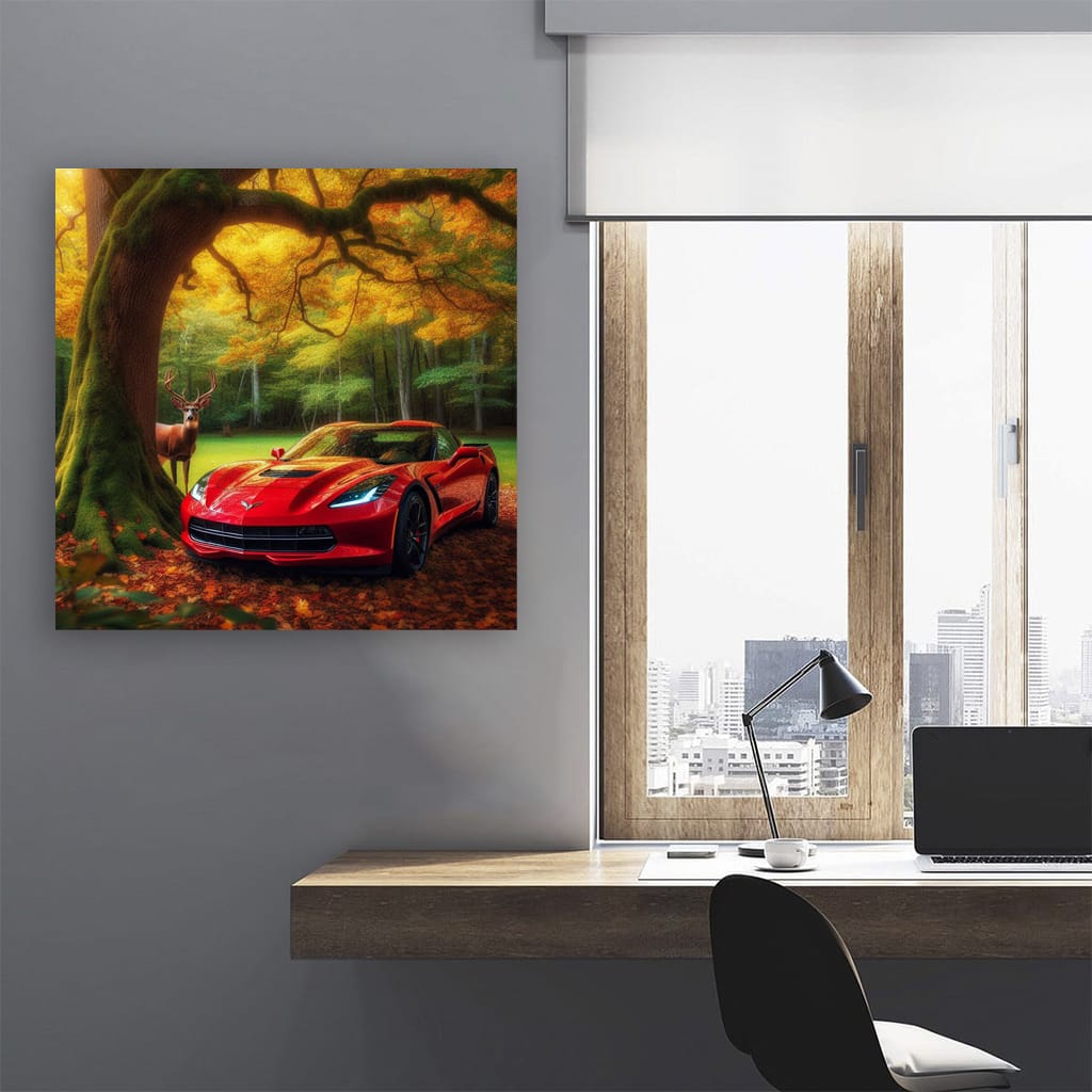 Chevrolet Corvette in Forest Green - Sleek and Powerful
