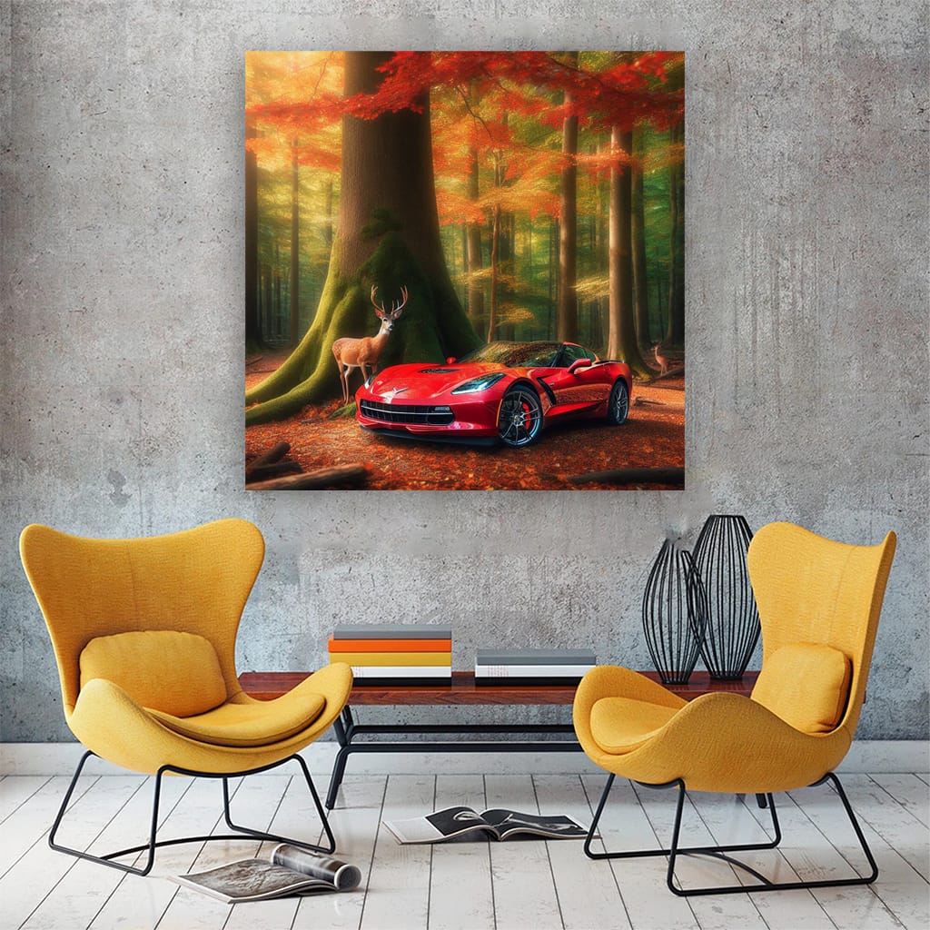 Chevrolet Corvette in Forest - Power and Elegance on Wheels