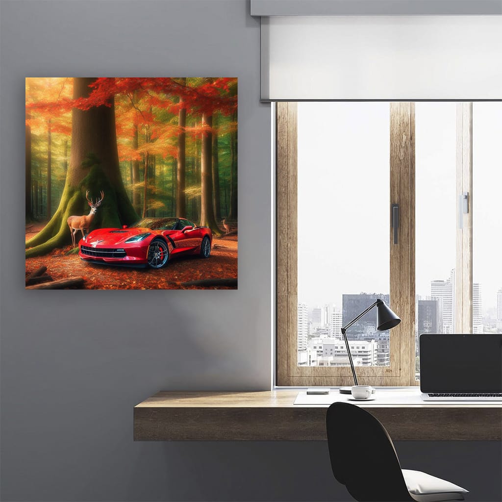 Chevrolet Corvette in Forest - Power and Elegance on Wheels