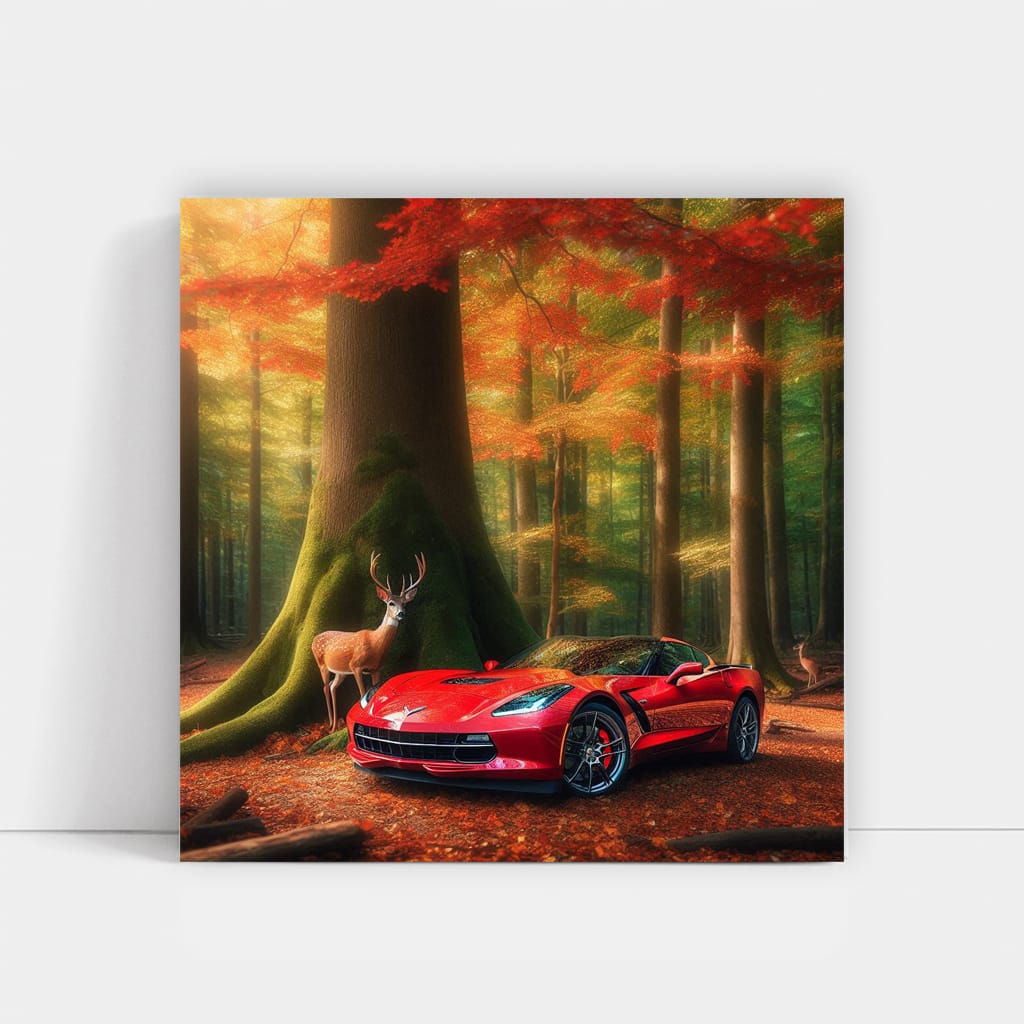 Chevrolet Corvette in Forest - Power and Elegance on Wheels