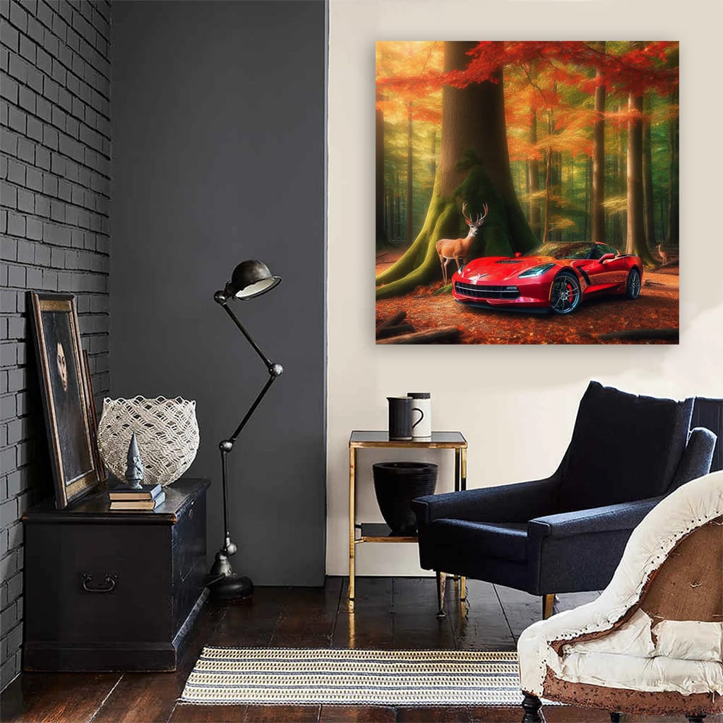 Chevrolet Corvette in Forest - Power and Elegance on Wheels